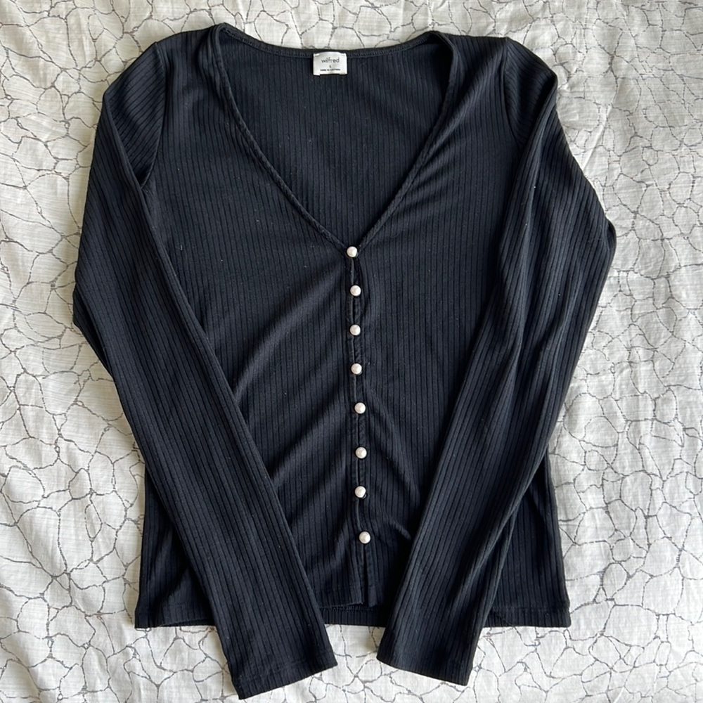 Wilfred Pearl Long Sleeve, Black, Size S